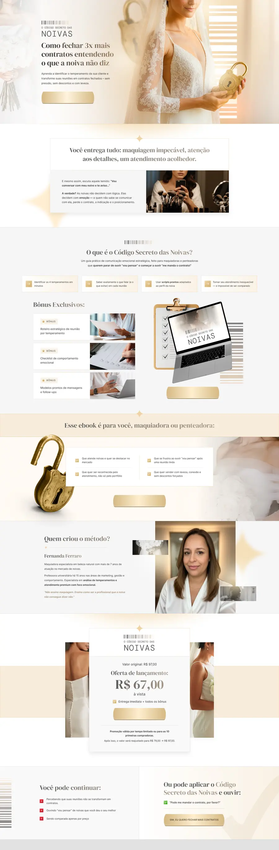 Página do projeto O Código Secreto das Noivas
